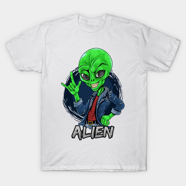 alien rocker T-Shirt by Mako Design 